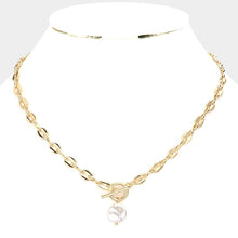 Joy Malloy Gold Chain and Pearl Necklace