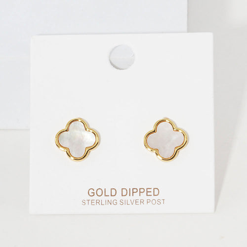 Principal PA Clover Stud Earrings - Gold