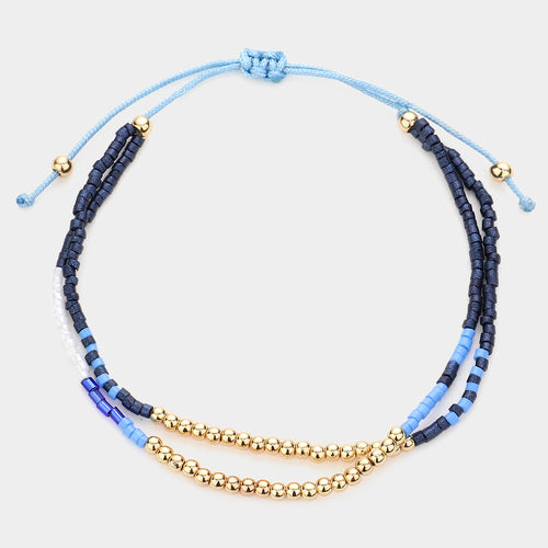 Jaime Summer Sand Bracelet: Blue