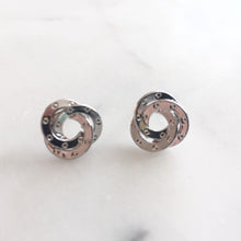 Iconic Silver Round Stud Earrings