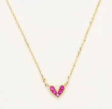 Liz's Big-Little Heart Gold Necklace