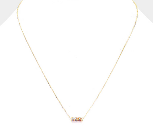 Laura Rainbow Roll Necklace Gold