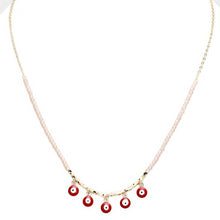 Protected Evil Eye Necklace: Red