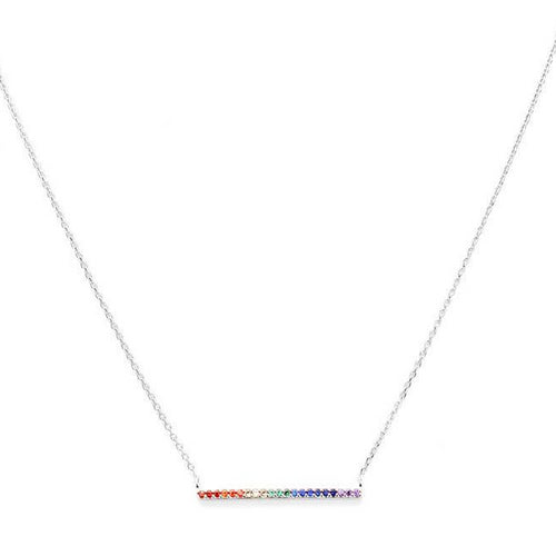 Rainbow Barre Necklace (Silver)